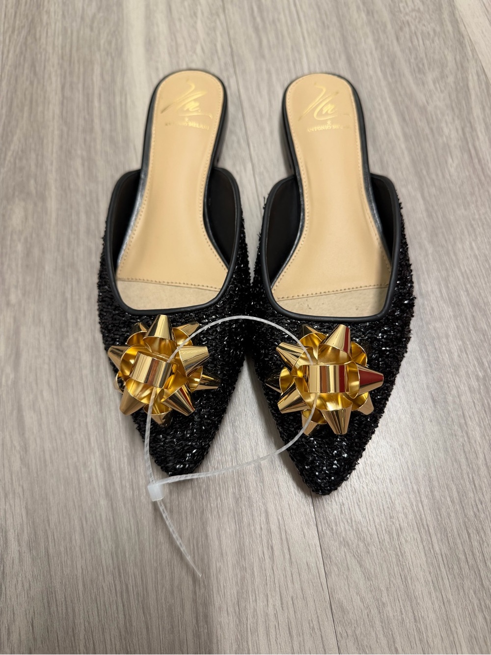 NWT Antonio Melani x The Nat Note Estrella Ornamented Bow Dress Mules Size 7M - Picture 7 of 13